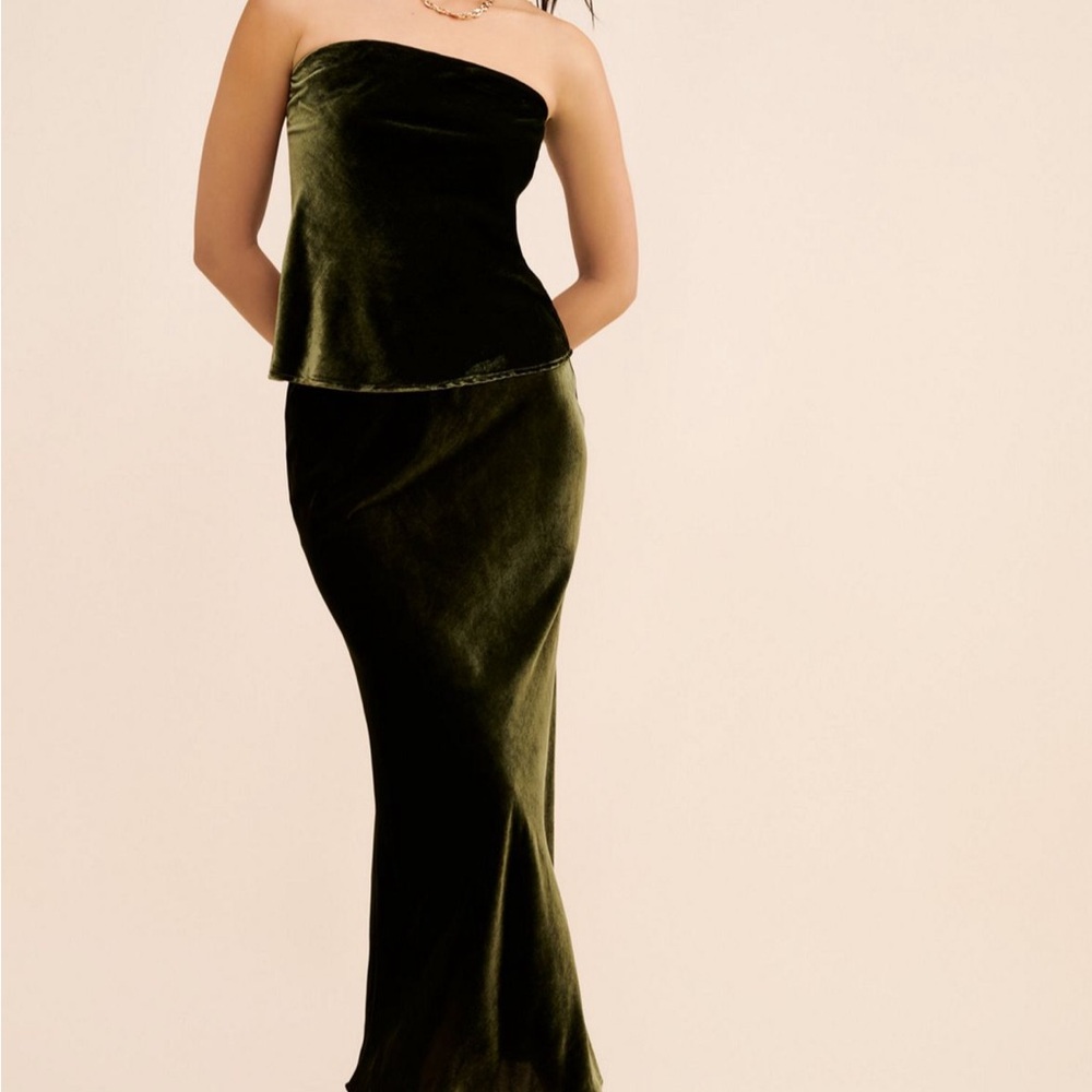 Anthropologie Tilda Velvet Slip Skirt